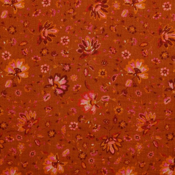 Double gaze paisley - Orange Foncé