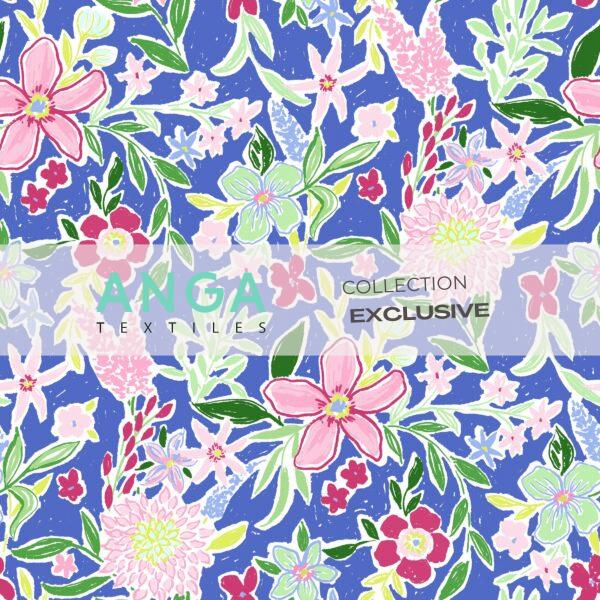 Jersey - Fleurs dessinées