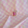 Jersey - Damier vanille et fraise - Image 3