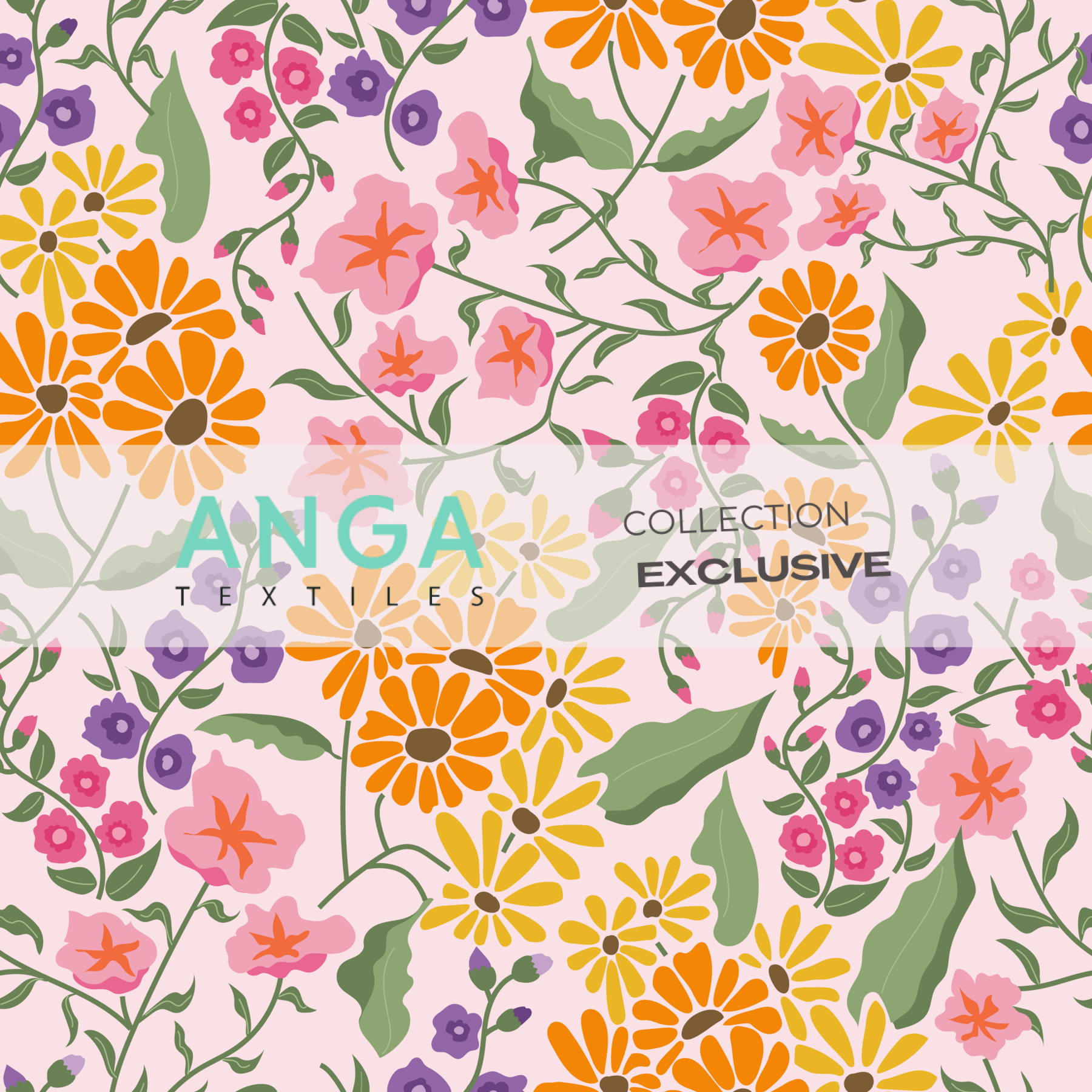 Denim extensible - Doux bouquet