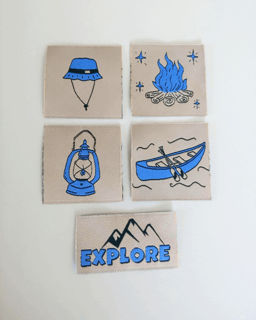 Étiquettes tissées à coudre - Camping - Image 4