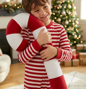 Le gros coussin canne de bonbon